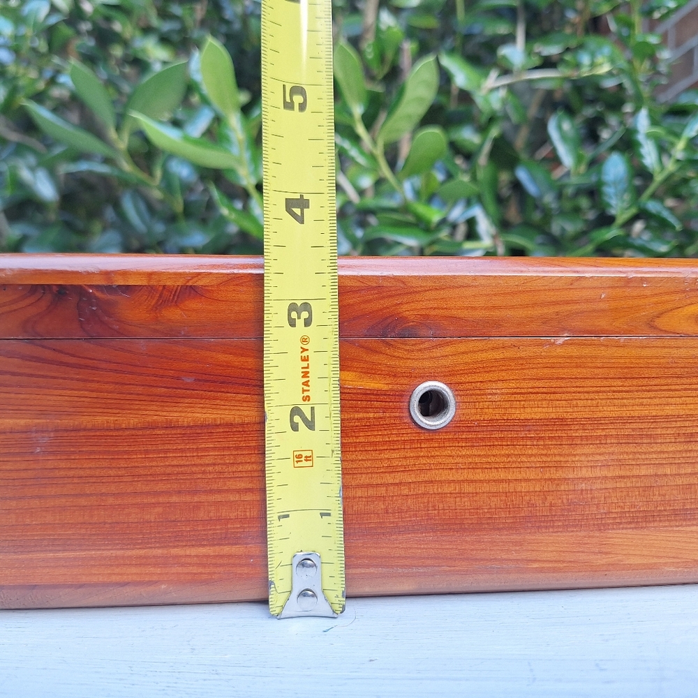 Vintage Cedar Chest Wood Box with Hinged Lid Trinket Jewelry Boxes Wooden - Picture 9 of 16